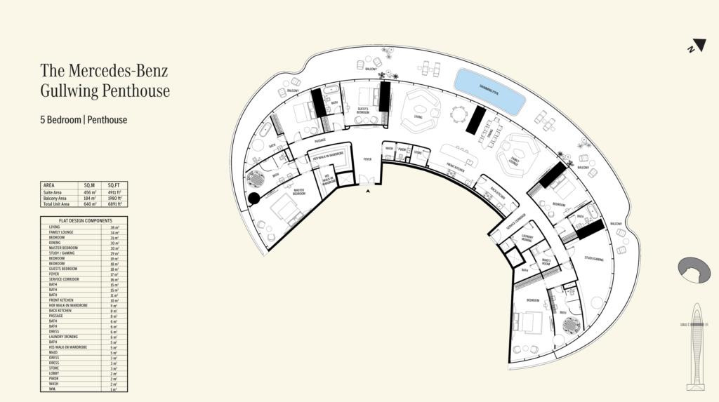 Tilal Binghatti floor plan 2 - townhouse and villa layouts